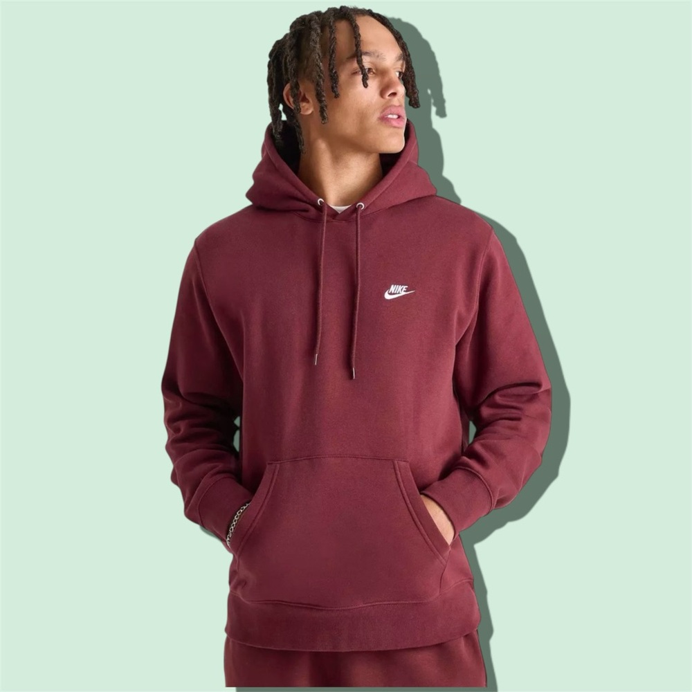 NIKE CLUB FLEECE PULLOVER HOODIE Sz L men’s